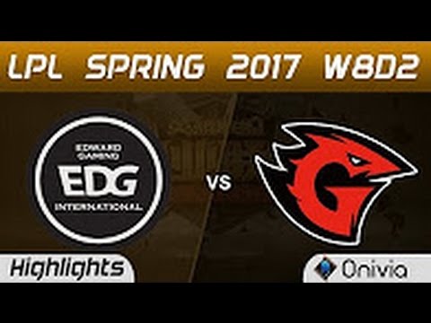 EDG vs GT Highlights Game 1 LPL Spring 2017 W8D2 Edward Gaming vs Game Talents
