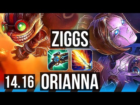 ZIGGS vs ORIANNA (MID) | 6/1/5, 1000+ games | BR Master | 14.16
