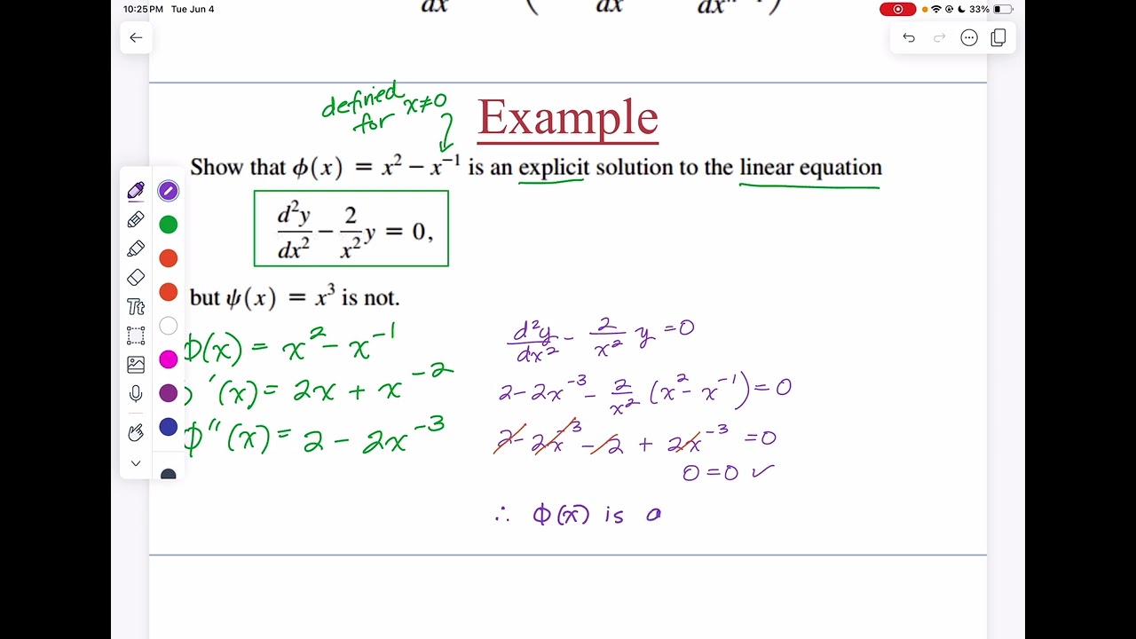 1.2.1 Solutions and Initial Value Problems (PART 1)