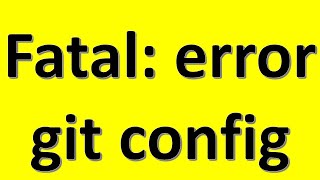 GIT | fatal: unable to auto-detect email address (got &#39;user@desktop-oi98p5i.(none)&#39; | git config