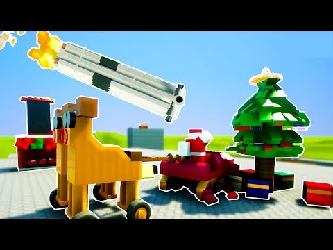 LEGO SANTA DESTROYED BY GIANT GUIDED MISSILE! - Brick Rigs Workshop Creations Gameplay