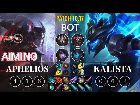 KT Aiming Aphelios vs Kalista Bot - KR Patch 10.17