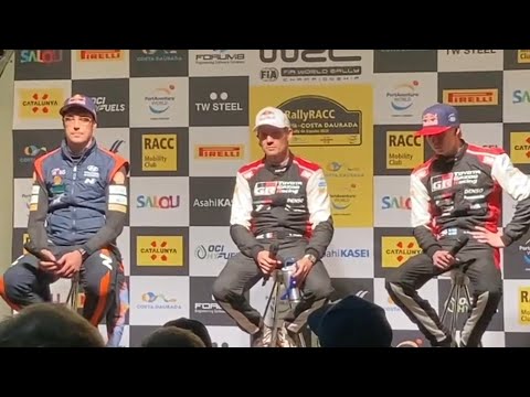 Wrc RallyRacc Catalunya 2022 | End one Stage | Sébastien Ogier | kalle Rovanperä | Thierry Neuville