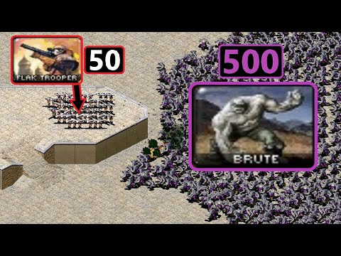 Flak Troopers vs Brutes - Survival - Red Alert 2