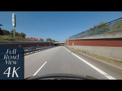 Schleswig-Holstein, Germany: Autobahn, A1, Neustadt/Lensahn - Großenbrode - 4K (UHD/2160p/60p)