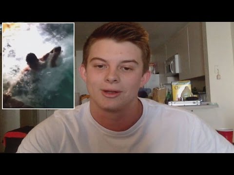 Student Jumped Into Shark-Filled Pool On A Dare And Immediately Regrets It