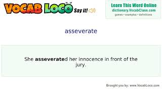 Video thumbnail for asseverate