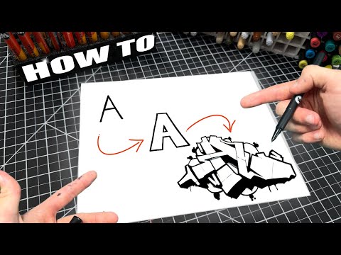 How to Draw a Graffiti Letter A (Easy Step by Step Tutorial)