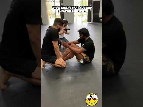 Bruce Iron Lion does Crazy Kyusho Knockout at American Top Team BJJ purple belt gets slept