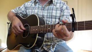 &quot;Queen Bee&quot; by Taj Mahal on Gibson LG2 Americana.  Guitar lesson