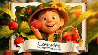 "Czerwiec": O pracowitym Czerwcu i jego letnich przygodach! 🍒🍓 Piosenki dla Dzieci 📚✨