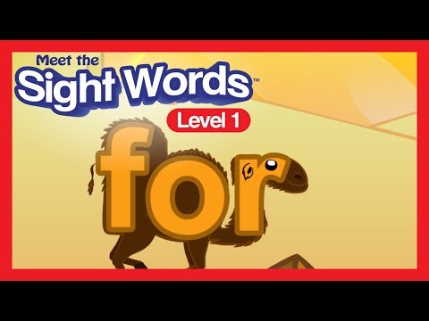 Meet the Sight Words Level 1 - "for"