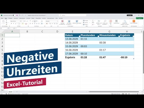 Negative times – Calculate negative hours and display time with a minus sign – Excel tutorial