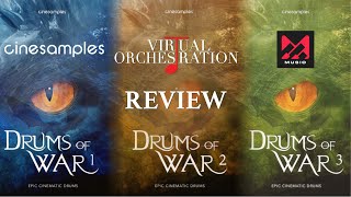 Video thumbnail for Review Drums of War 1, 2 & 3 for Musio by Cinesamples by Virtual Orchestration
