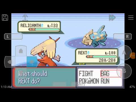 Shiny relicanth found in pokemon ruby
