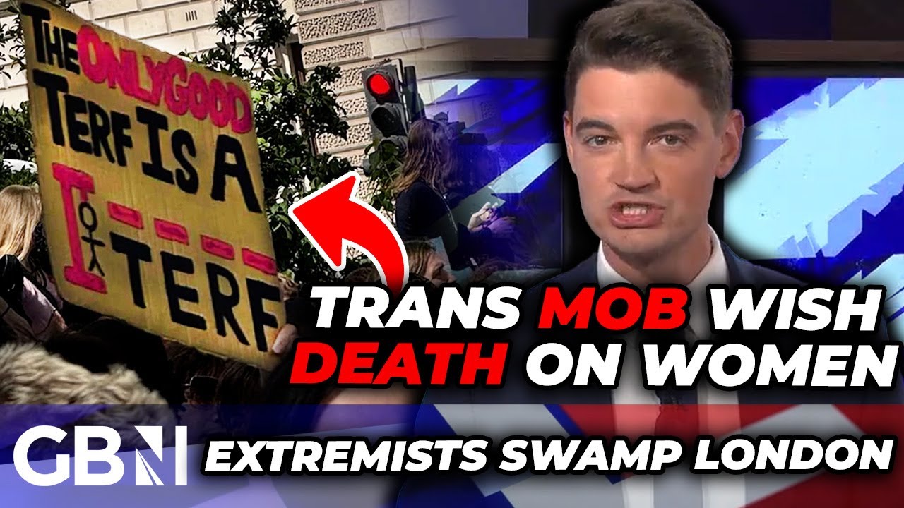 WATCH: Trans mob threaten women with DEATH after Supreme Court victory as mob ASSAULTS GB News staff