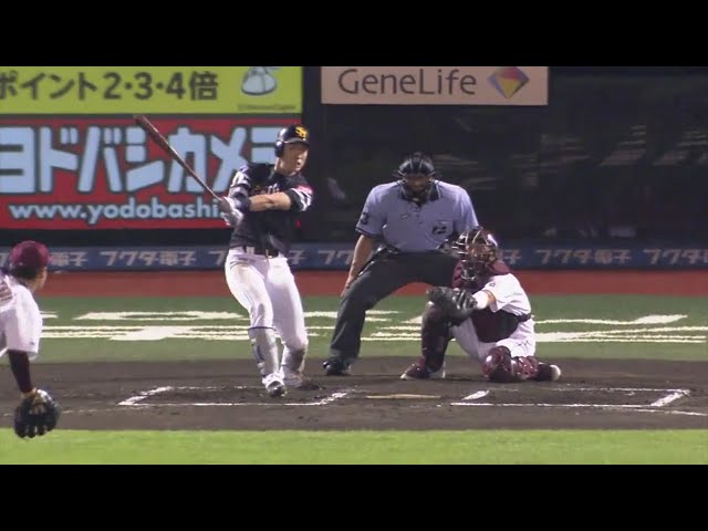 【10回表】この男が9番にいる!! ホークス・上林が勝利を手繰り寄せる勝ち越し弾!! 2018/9/1 E-H