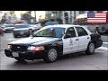 LAPD Ford Crown Victoria Police car responding with siren and lights