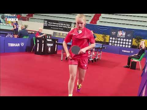 BLED Gaetane vs HOCHART Leana - Top 10 Européen 2022 de tennis de table