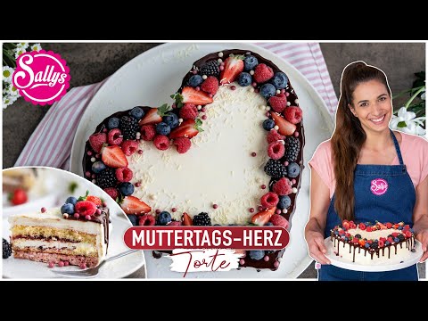 Muttertags-Rezept Herztorte / schnelles Backen / Sallys Welt