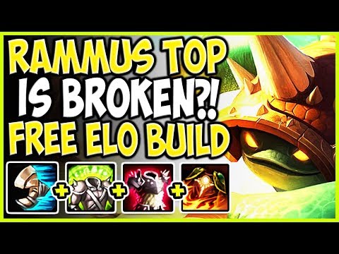 RAMMUS TOP LANE IS BROKEN?! ITS BEYOND THAT FREE ELO BUILD! TOP Rammus vs Irelia Season 9 Gameplay