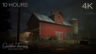 Rural Rain & Rolling Thunder |  Relaxing Thunderstorm Ambience to Help You Relax & Sleep | 10 HOURS