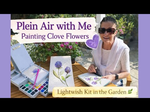 Bringing my Garden to you 🌸 Lets paint with watercolors! Featuring Lightwish Plein Air kit 