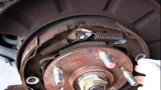 2005 Honda Pilot Emergency Brake Adjustment Installation and Brake Pads replacement part 1