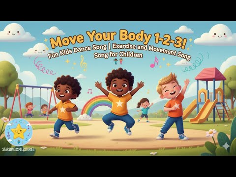 ✨ Move Your Body 1-2-3! | Fun Kids Dance Song | Exercise and Movement Song for Children 💃🕺