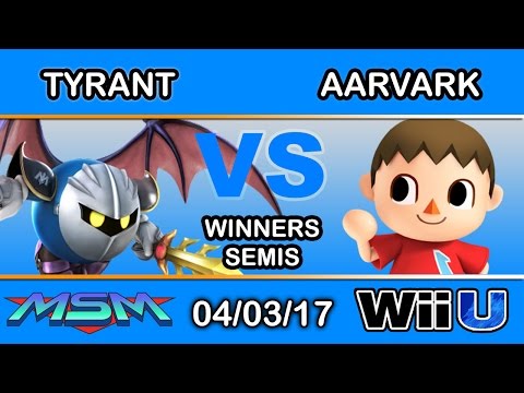 MSM 92 - Tyrant (Meta Knight) Vs. BSD | Aarvark (Villager) Winners Semis - Smash Wii U