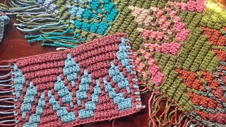 Mosaic Crochet Pattern #57 Folia - Half Leaf - Chart 2 - Multiple 16+4 - Work Flat or In The Round