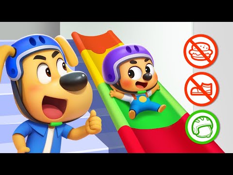 Stair Slide Adventure | Kids Safety Rules | Fun Story | Sheriff Labrador | Kids Cartoon | BabyBus