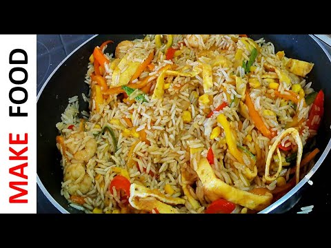 , title : 'Ασιατικό τηγανητό ρύζι με γαρίδες και λαχανικά - Ένα ρύζι που θα λατρέψετε - MAKE FOOD'