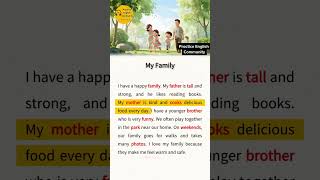 English Listening Practice – My Family | Short English Story with Subtitles