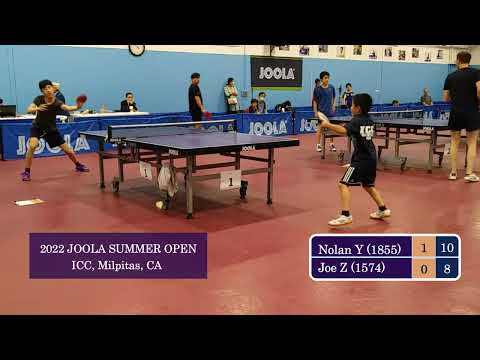 Nolan Yu (1855) vs Joe Zhang (1574) - JOOLA Summer Open at ICC on 5-14-2022