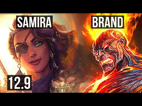 SAMIRA & Senna vs BRAND & Nami (ADC) | 1200+ games, 1.0M mastery, 14/5/11 | EUW Diamond | 12.9