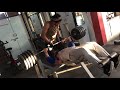 150 kg decline bench press.