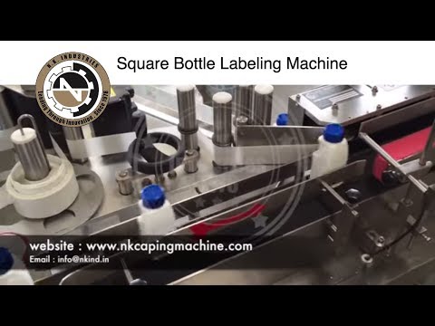 Square Bottle Wrap Around Sticker Labeling Machine