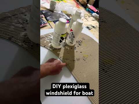 DIY plexiglass windshield for boat how to make #boatrepair #boatrestoration