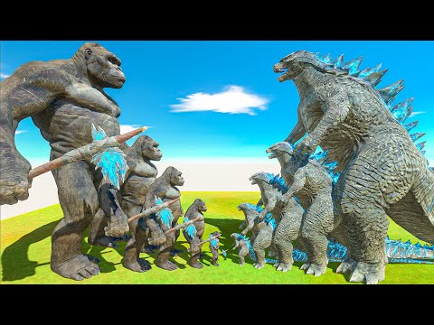 Growing Kong vs Growing Godzilla 2014 - Animal Revolt Battle Simulator