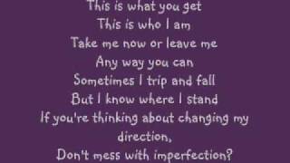 Saving Jane-Imperfection lyrics