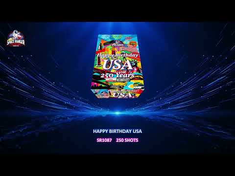 SR1087 Happy Birthday USA 250'S 500g Cake 1/1