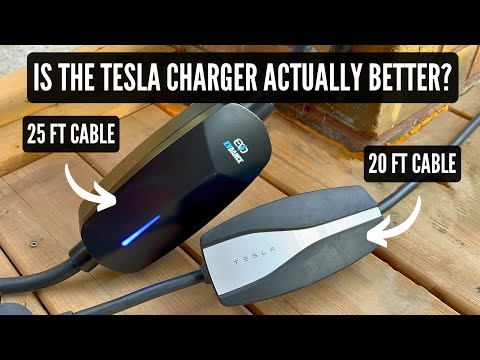 Grasside Carbon Fiber Level 2 EV Charger, 24A Adjustable Current/Timer/Smart Display, NEMA 14-30 Dryer Outlet & 14-50 Plug, 21FT EV Charging Cable, J1772 Connector for SEA J1772 EVs/PHEVs video review thumbnail