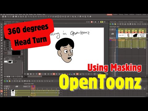 360 Degrees Head Turn in OpenToonz: Character animation tutorial