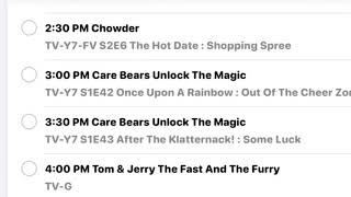 Boomerang Retro Today TV Schedule 5-13-20