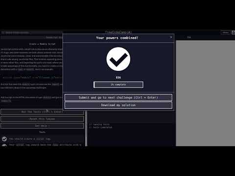 Javascript Es6 20 Create A Module Script Freecodecamp