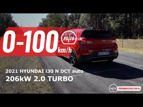 2021 Hyundai i30 N DCT (8spd) 0-100km/h & engine sound