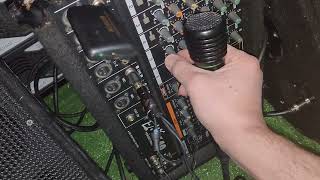 Video thumbnail for Old Yamaha EMX 640 with cheap wireless mike. For sale by Vadiman Go!