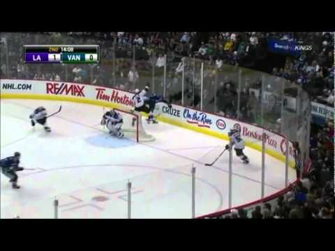 Matt Greene nails Jannik Hansen