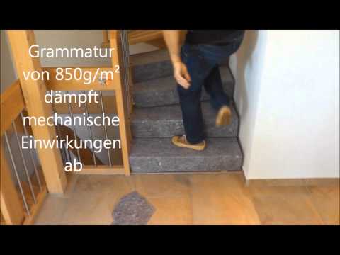 Schützen und Abdecken von Holz Stufen und Treppen mit dem Stufenprofil Hammerfest mit Dampfsperre